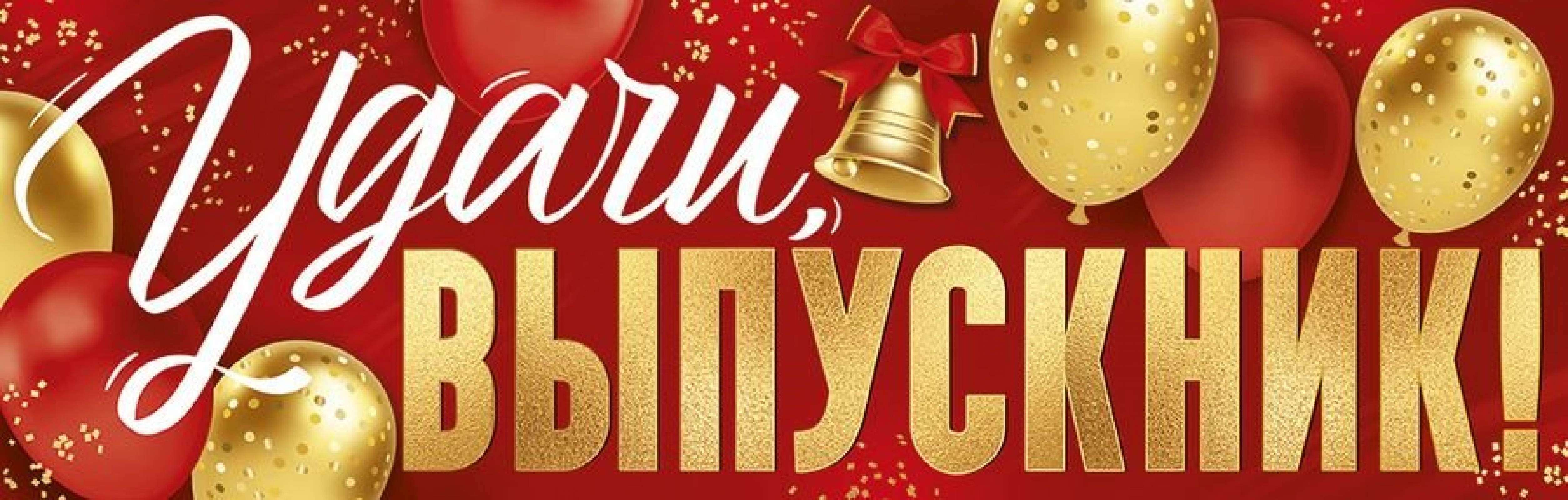 Плакат-полоска Удачи, выпускник