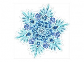 Снежинка для украшения учебного кабинета зимой.
