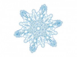 Снежинка для украшения учебного кабинета зимой.
