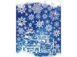 Наклейки для украшения учебного кабинета к Новому Году.
