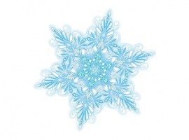 Снежинка для украшения учебного кабинета зимой.

