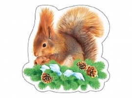 Белочка для украшения учебного кабинета зимой.
