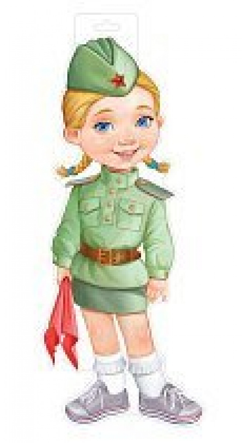 Девочка в форме с платком( плакат А3)