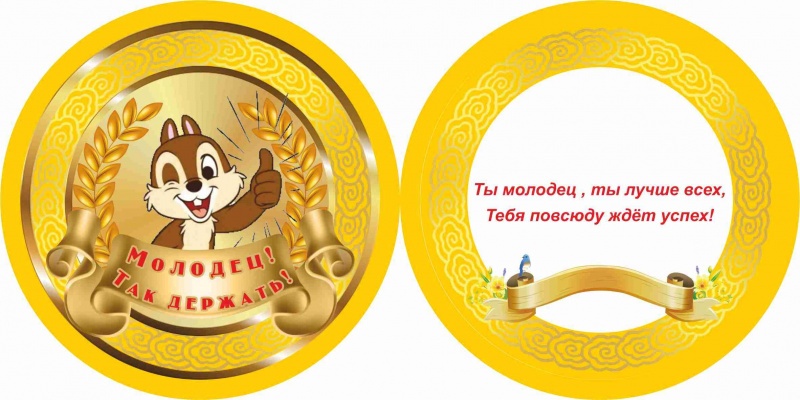 Медаль Молодец,так держать