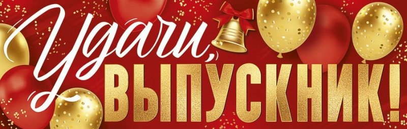 Плакат-полоска Удачи, выпускник